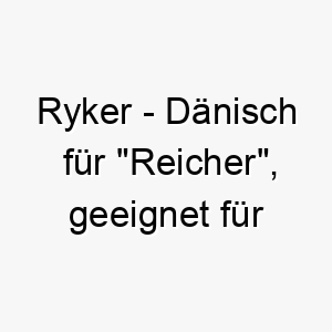 ryker daenisch fuer reicher geeignet fuer einen wertvollen oder geliebten hund 25437