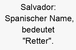 salvador spanischer name bedeutet retter 26035