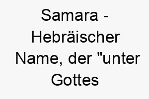 samara hebraeischer name der unter gottes regel bedeutet 8920