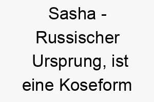 sasha russischer ursprung ist eine koseform von alexandra und bedeutet beschuetzerin der menschen 9018 1