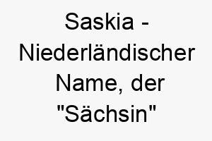 saskia niederlaendischer name der saechsin bedeutet 8937