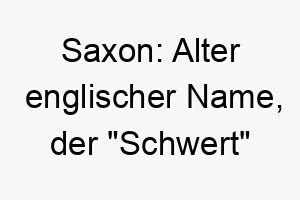 saxon alter englischer name der schwert bedeutet 26037