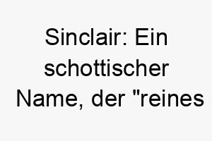 sinclair ein schottischer name der reines herz bedeutet 25915