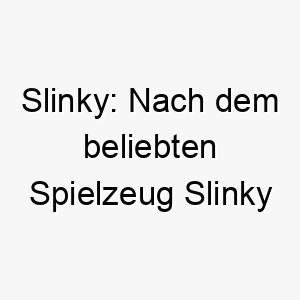 slinky nach dem beliebten spielzeug slinky benannt ideal fuer einen agilen oder flexiblen hund 25916