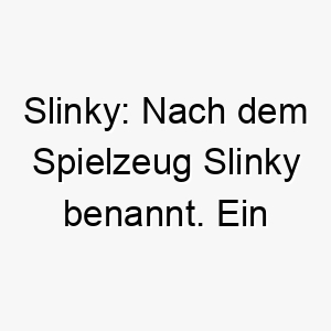 slinky nach dem spielzeug slinky benannt ein guter name fuer einen agilen oder flexiblen hund 26086