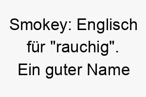 smokey englisch fuer rauchig ein guter name fuer einen grauen oder nebelgrauen hund 26087