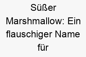 suesser marshmallow ein flauschiger name fuer treuen hund 22881