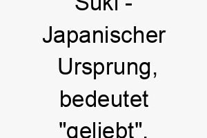 suki japanischer ursprung bedeutet geliebt 9032