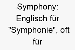 symphony englisch fuer symphonie oft fuer hunde mit harmonischem angenehmem wesen verwendet 25897