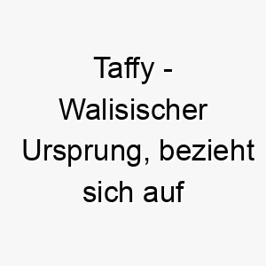 taffy walisischer ursprung bezieht sich auf die suessigkeit taffy bedeutung als hundename 2 12051