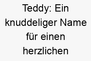 teddy ein knuddeliger name fuer einen herzlichen vierbeiner 26404