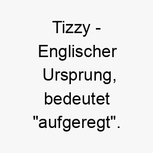 tizzy englischer ursprung bedeutet aufgeregt 9416