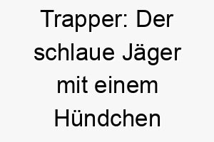 trapper der schlaue jaeger mit einem huendchen voller list 26217