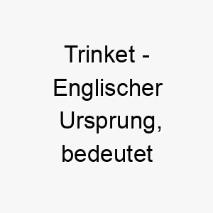 trinket englischer ursprung bedeutet kleinigkeit spielerei bedeutung als hundename 12025