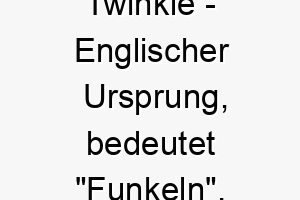 twinkle englischer ursprung bedeutet funkeln 9343