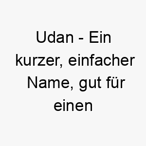 udan ein kurzer einfacher name gut fuer einen kleinen lebhaften hund 26894