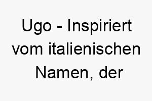 ugo inspiriert vom italienischen namen der intellekt geist bedeutet ideal fuer einen intelligenten und schlauen hund 26772