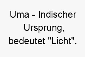 uma indischer ursprung bedeutet licht 9644