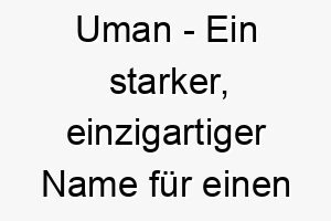 uman ein starker einzigartiger name fuer einen mutigen hund 26880