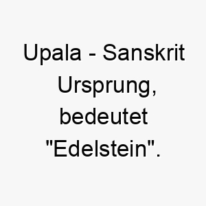 upala sanskrit ursprung bedeutet edelstein 9752