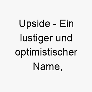 upside ein lustiger und optimistischer name passend fuer einen froehlichen hund 26877