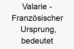 valarie franzoesischer ursprung bedeutet stark kraeftig 10068