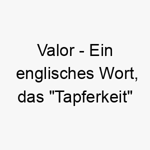 valor ein englisches wort das tapferkeit oder mut bedeutet ein toller name fuer einen mutigen heldenhaften hund 27186