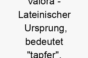 valora lateinischer ursprung bedeutet tapfer 10106 2