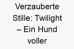 verzauberte stille twilight ein hund voller sanfter magie 26249