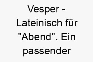 vesper lateinisch fuer abend ein passender name fuer einen ruhigen nachdenklichen hund 27230