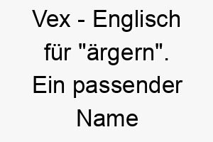 vex englisch fuer aergern ein passender name fuer einen frechen spielerischen hund 27226