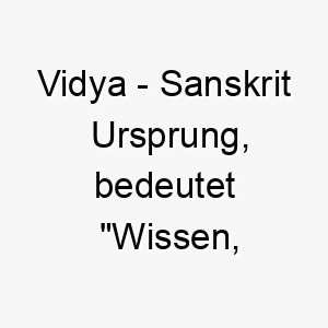 vidya sanskrit ursprung bedeutet wissen lernen 10055