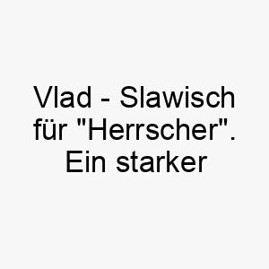 vlad slawisch fuer herrscher ein starker name fuer einen dominanten herrschenden hund 27231