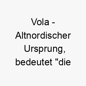 vola altnordischer ursprung bedeutet die fliegende 10146