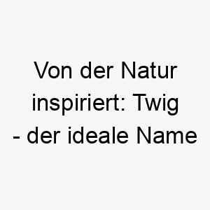 von der natur inspiriert twig der ideale name fuer einen kleinen oder zierlichen hund 26461