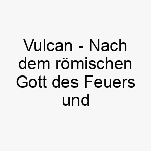 vulcan nach dem roemischen gott des feuers und der metallverarbeitung benannt ein guter name fuer einen energischen starken hund 27197