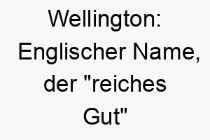 wellington englischer name der reiches gut bedeutet 27410