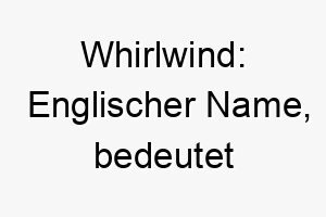 whirlwind englischer name bedeutet wirbelwind passend fuer einen hund mit viel energie und aktivitaet 27424