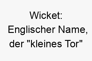 wicket englischer name der kleines tor bedeutet kann auch eine anspielung auf eine figur aus star wars sein 27404