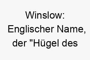 winslow englischer name der huegel des freundes bedeutet 27413