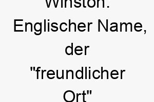 winston englischer name der freundlicher ort bedeutet 27385