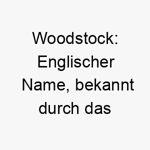 woodstock englischer name bekannt durch das gleichnamige musikfestival koennte zu einem entspannten friedseligen hund passen 27611