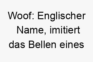 woof englischer name imitiert das bellen eines hundes passend fuer einen hund der gerne kommuniziert 27629