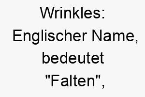 wrinkles englischer name bedeutet falten moeglicherweise passend fuer einen hund mit faltiger haut wie einen shar pei oder bulldogge 27445