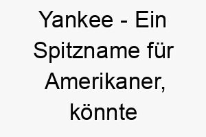 yankee ein spitzname fuer amerikaner koennte auch eine anspielung auf das beruehmte baseball team sein 27835