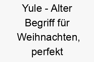 yule alter begriff fuer weihnachten perfekt fuer einen hund der um die weihnachtszeit adoptiert wurde 27818