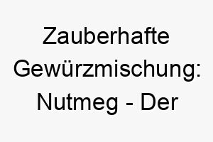 zauberhafte gewuerzmischung nutmeg der perfekte name fuer deinen felligen schatz 23224