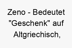 zeno bedeutet geschenk auf altgriechisch geeignet fuer einen hund der als besonderes geschenk betrachtet wird 27970