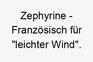 zephyrine franzoesisch fuer leichter wind ein eleganter und sanfter name fuer einen ruhigen hund 28056