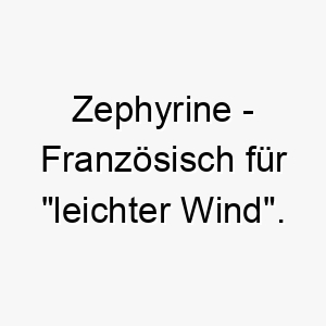 zephyrine franzoesisch fuer leichter wind ein eleganter und sanfter name fuer einen ruhigen hund 28056